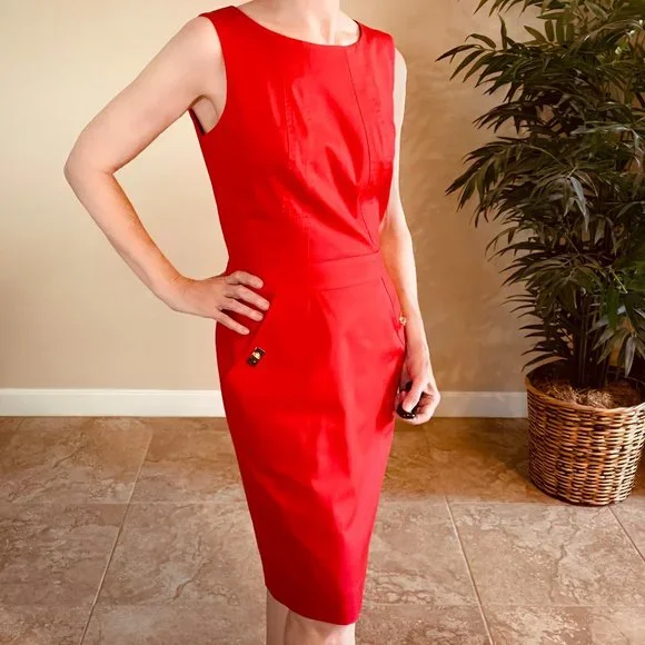 green emerald velvet dress Calvin Klein Sleeveless Seamed Sheath with Tie Neck Deep Black at Amazon Women's  Clothing store